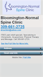 Mobile Screenshot of bloomingtonnormalspineclinic.com