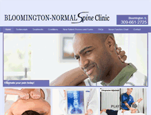 Tablet Screenshot of bloomingtonnormalspineclinic.com